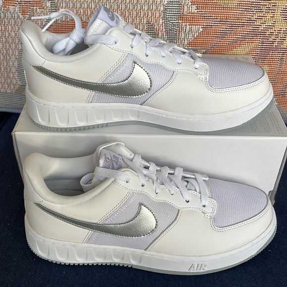 NIKE WMNS AIR FORCE 1 UNITY DQ6029 102 
WHITE/WOLF GREY-PURE PLATINUM PLATFORMS - Picture 2 of 16